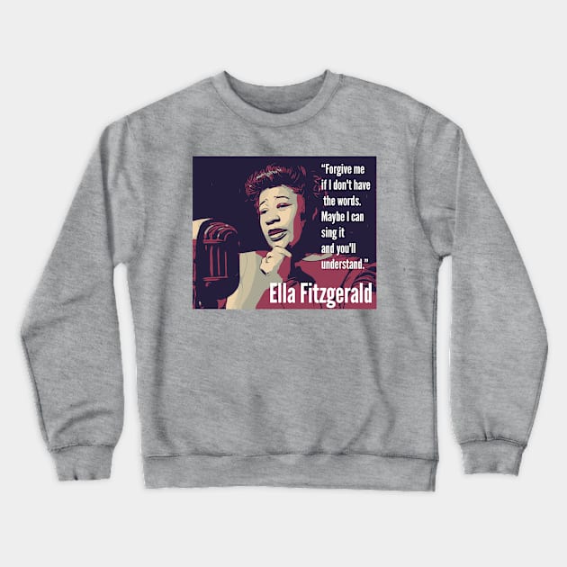 Ella Fitzgerald Crewneck Sweatshirt by Corry Bros Mouthpieces - Jazz Stuff Shop